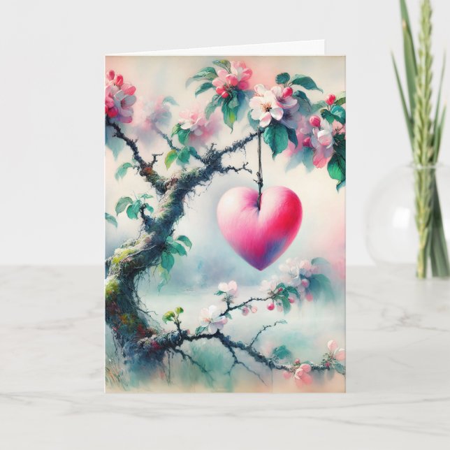 Anniversary Crabapple Tree With a Heart Card (Front)