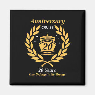 Anniversary Cruise 20 Years Wedding Celebration 20 Magnet