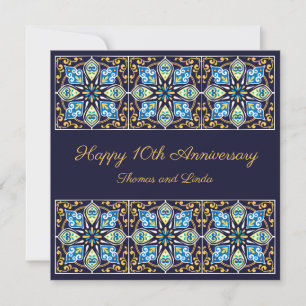 Anniversary customisable blue Azulejos