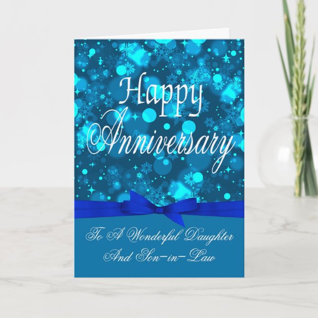 Anniversary Daughter And Son-in-Law Greeting Card (Front)