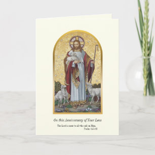 Anniversary Death Loss Loved One Good Shepherd Card