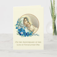 Anniversary Death Loved One Catholic Virgin Mary