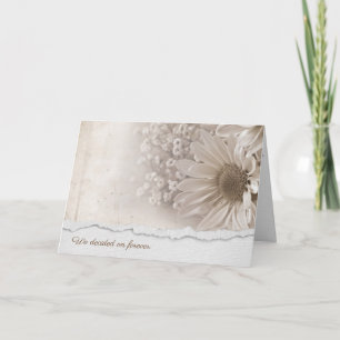 anniversary dinner daisy bouquet card