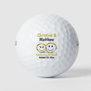 Anniversary Favor Cute Cartoon Wedding Ring Couple Golf Balls