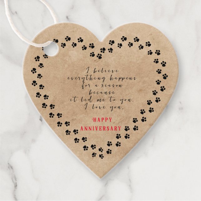 Anniversary Favour Tags (Front)