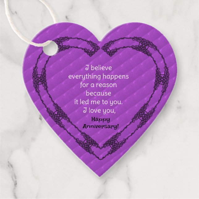 Anniversary Favour Tags (Front)