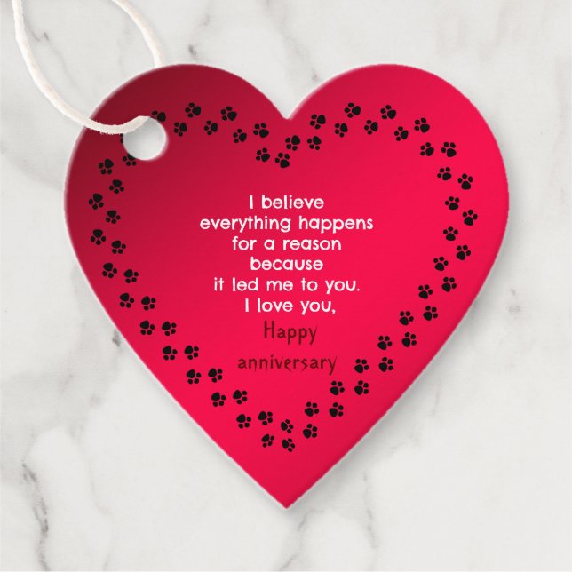 Anniversary Favour Tags (Front)