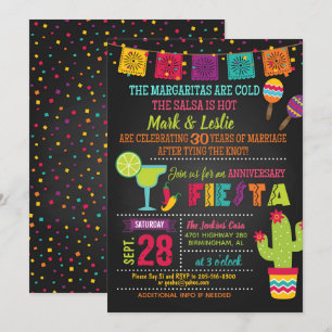 Anniversary Fiesta Invitation - Chalkboard