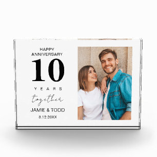 Anniversary for Husband Wife Fiance Boyfriend Gift Photo Block