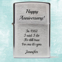 Anniversary Gift Zippo Lighter I Said I Do