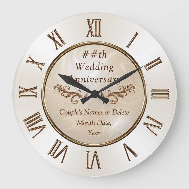 Anniversary Gifts by Year Clock Anniversary Gift (Front)