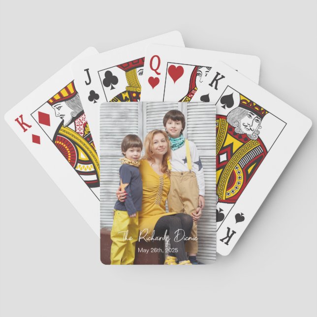  Anniversary Gifts, Custom Picture,Christmas Poker Playing Cards (Back)