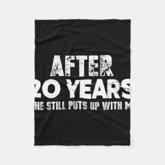 Anniversary Gifts For Husband - Funny T-shirt 20 Y Fleece Blanket