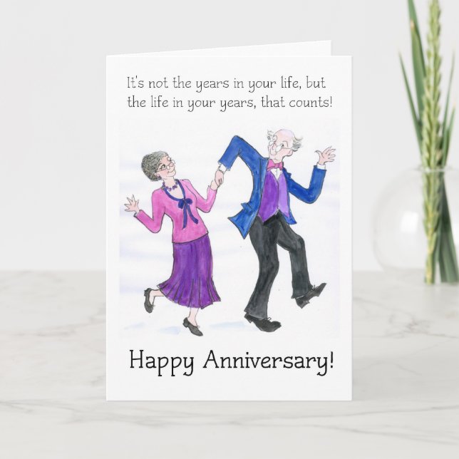 Anniversary Greeting Card for Older Couple (Front)
