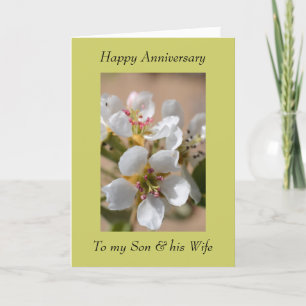Anniversary Greeting Card - For Son & his Wife