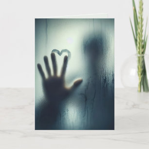 Anniversary Heart On Wet Glass Card