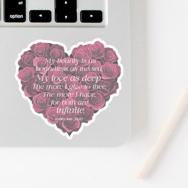 Anniversary Heart Romeo and Juliet Quote Pink (Creator Uploaded)