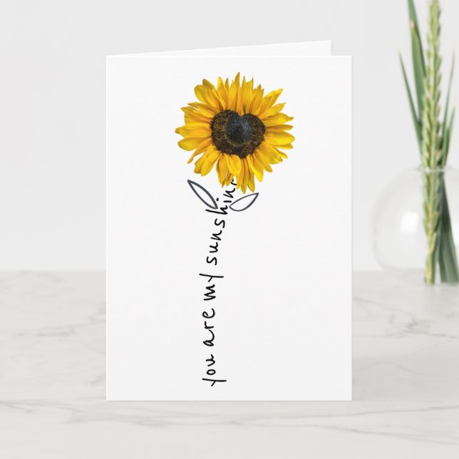 Anniversary Heart Sunflower Card (Front)