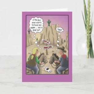 Anniversary humour card, Horse Sense Card