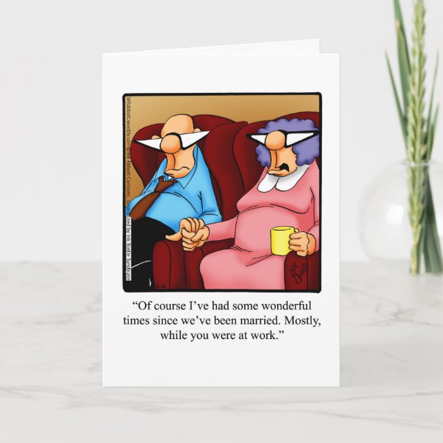 Anniversary Humour Greeting Card For Him (Front)