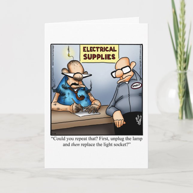 Anniversary Humour Greeting Card For Him (Front)
