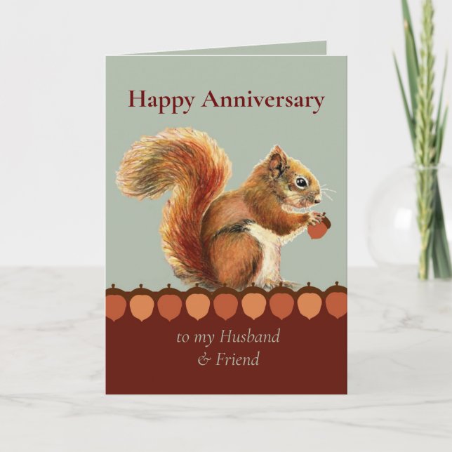 Anniversary Husband Friend Still Nuts About You Card (Front)