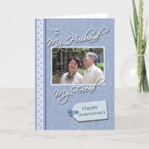 Anniversary, Husband - Photo card template