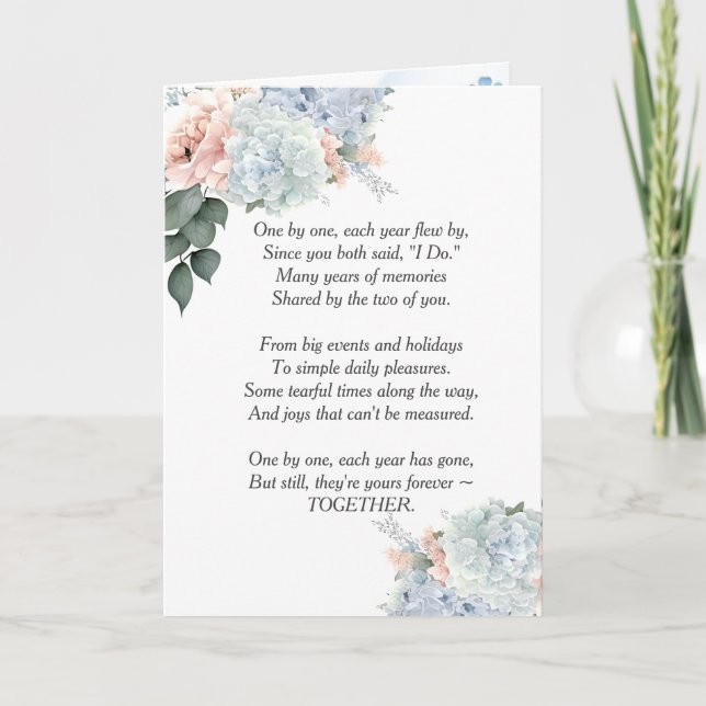 Anniversary Hydrangea Bouquet Card (Front)