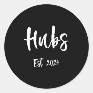 Anniversary Idea Gift For Husband From Wife Hubs E Classic Round Sticker