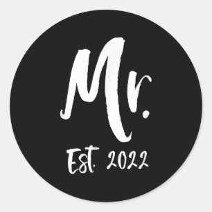 Anniversary Idea Gift For Husband From Wife Mr. Es Classic Round Sticker