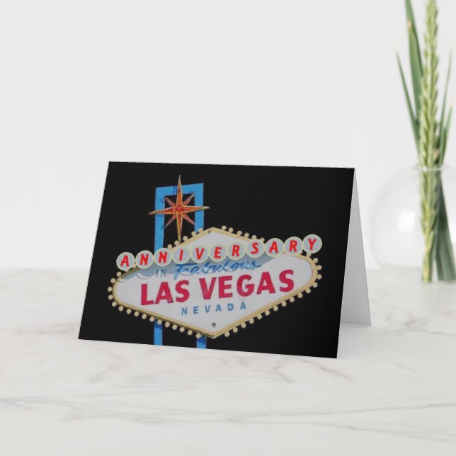 ANNIVERSARY In Fabulous Las Vegas Card (Front)