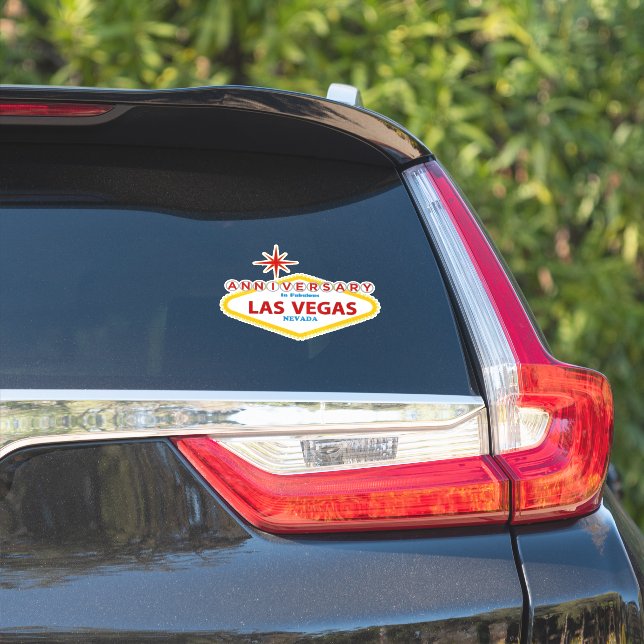 Anniversary in Las Vegas Car Sticker (Car Side)