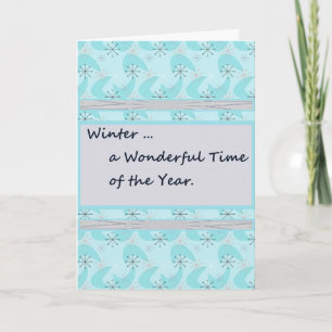 Anniversary in Winter for Husband Blue Snowflakes Card