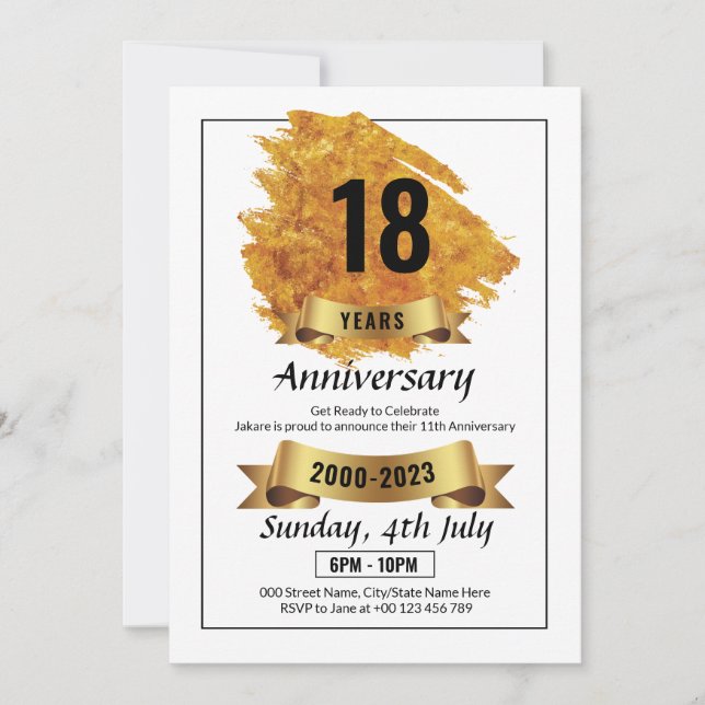 Anniversary Invitation Flyer Template (Front)
