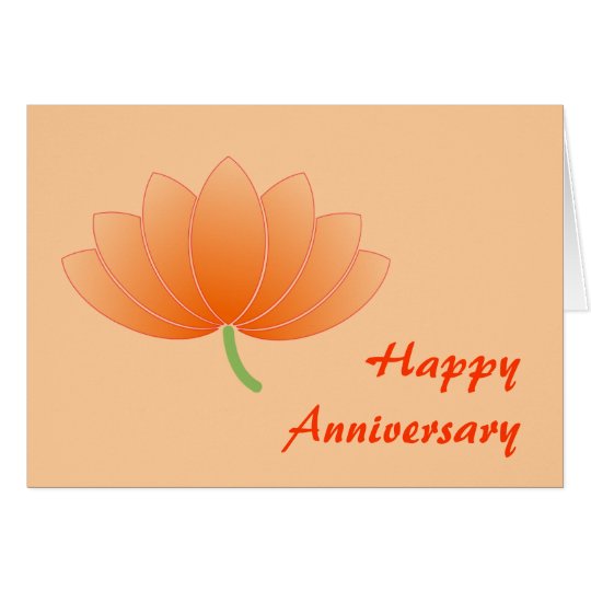 Anniversary Japanese Lotus Card - Customise!