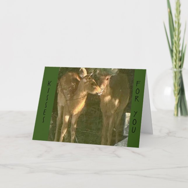 **ANNIVERSARY KISS** FROM YOU PLEASE! CARD (Front)