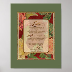 Anniversary, Love Chapter 1 Corinthians 13 Poster