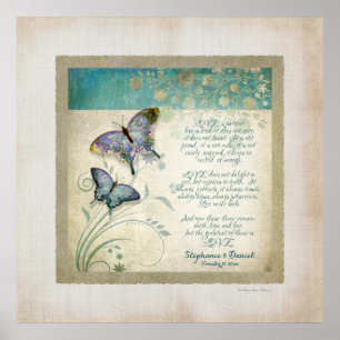 Anniversary, Love Chapter 1 Corinthians 13 Poster