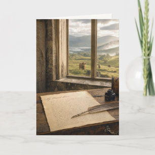 Anniversary Love Letter with Quill Pen Card