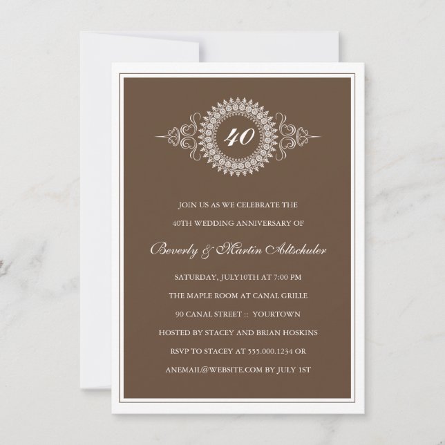 Anniversary Medallion Invitation (Front)
