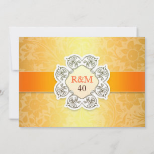 anniversary monogram invitations