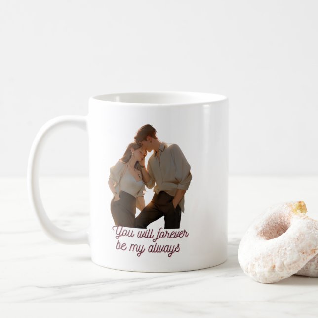 Anniversary & Motivational Mug – Couple Love Desig (With Donut)