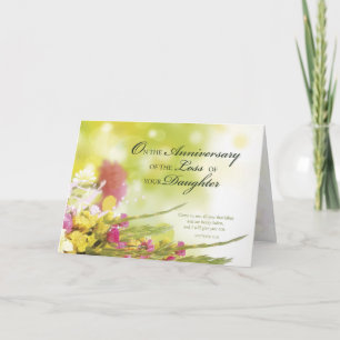 Anniversary of Loss of Daughter, Death, Flowers Card