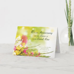 Anniversary of Loss of Loved One’s Death, Flower Card