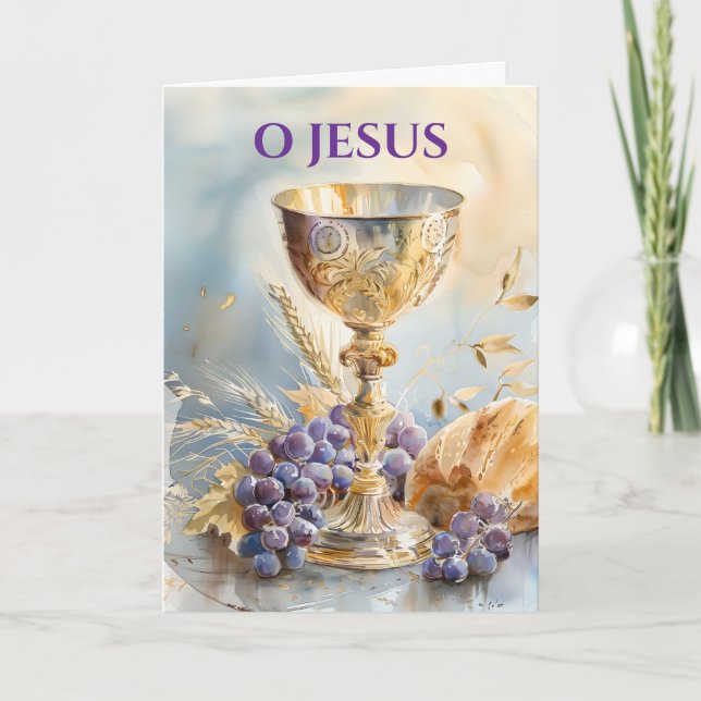 Anniversary of Priestly Ordination Chalice Host Card (Front)