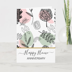 Anniversary on your new home real estate agent car card