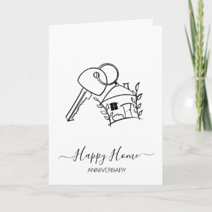 Anniversary on your new home real estate agent car card