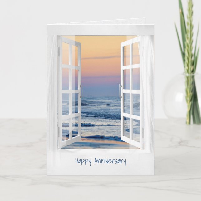 Anniversary Open Ocean Window Card (Front)