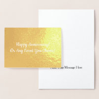 Anniversary or Event Message Inside Solid Gold