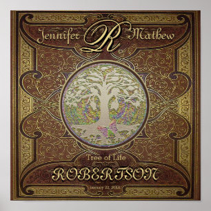 Anniversary or Wedding Tree of Life Poster